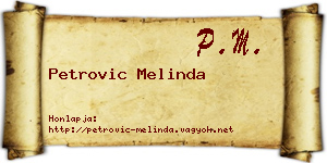 Petrovic Melinda névjegykártya